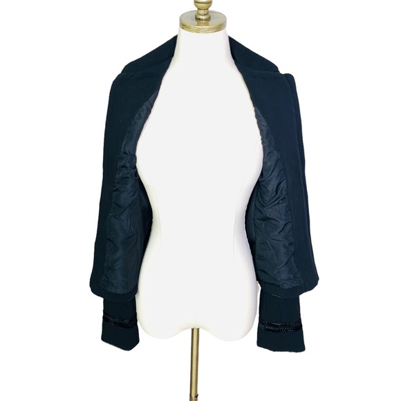 Monsoon sz 4 Black Military Piped Jacket Blazer 3158 - Picture 6 of 11